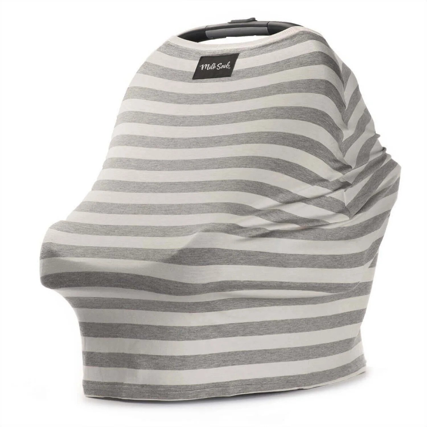 Cream and Grey Stripe 5-in-1 Nursing and Car Seat Cover