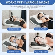 Elviros CPAP Pillow for Sleeping, Adjustable Height Neck Support Pillow with Memory Foam for CPAP Users with Sleep Apnea, Suitable for Side and Back Sleepers