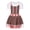 Brown, variant on YiZYiF Kids Girls Gingerbread Man Dress-Up Stripes Ruffled Tutu Leotard Dance Dress Party Wear Brown 10