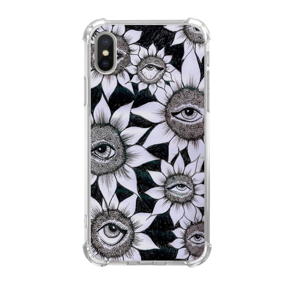 Colorful Flowers Case Compatible with iPhone Xs Max,Unique Art Design TPU Bumper Cover Case