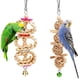 thumbnail image 2 of Juguetes para pájaros, juego de 8 juguetes masticables de madera natural para loros, campana colgante, columpio para jaula, apto para pinzones, periquitos pequeños y otros., 2 of 4