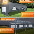 thumbnail image 5 of HOTEEL 10x30 Pop up Canopy Tent with 8 Sidewalls, Party Tent Waterproof Commercial Canopy Gazebo, Event Tent for Wedding, Courtyard, Parties with Carry Bag & 4 Sandbags, Gray, 5 of 10