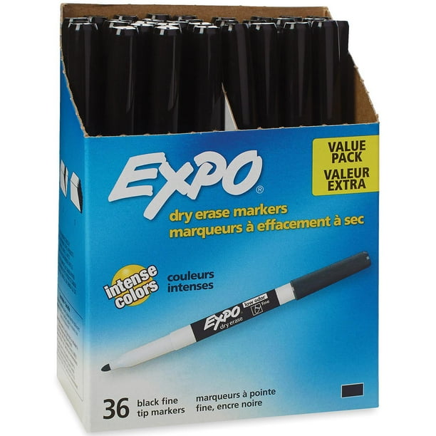 EXPO Low Odor Fine Point Dry Erase Marker, Black (36 pk.)