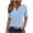 Light Blue, variant on Womens Summer Casual Loose Tops Women's Fashion Summer Wave point Short Sleeve V-Neck Loose Blouses Light Blue M