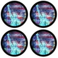 thumbnail image 2 of Silicone Non-Slip Drink Coasters with Removable Printed Absorbent Felt Pad - Set of 4 - Statue of Liberty with Flag Background, 2 of 3