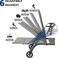 thumbnail image 3 of ECOPATIO Aluminum Removable Cushion and 5 Adjustable Position Lounge Chairs - Set of 3, Grey, 3 of 7