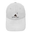 thumbnail image 3 of HuangHuanChen Baseball Cap For Men Women Embroidery Coffee Pattern Visor Cap Versatile Slimming Baseball Cap Fashion Sun Hat, 3 of 3