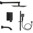 thumbnail image 1 of Accesorios Baño Cuadrado Rubinett  Regadera Teléfono  y Salida De Tina Negro, 1 of 7