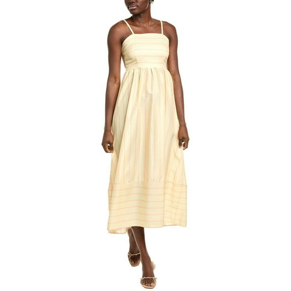 IPPONELLI womens  Open Back Midi Dress, m, Yellow