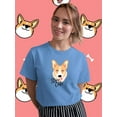 thumbnail image 2 of Stay Cute Happy Corgi T-Shirt Women -Image by Shutterstock, Female Medium, 2 of 4