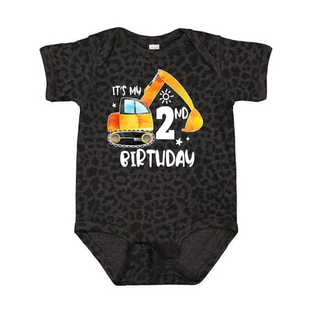 

Inktastic Construction Truck It s My 2nd Birthday Boys or Girls Baby Bodysuit