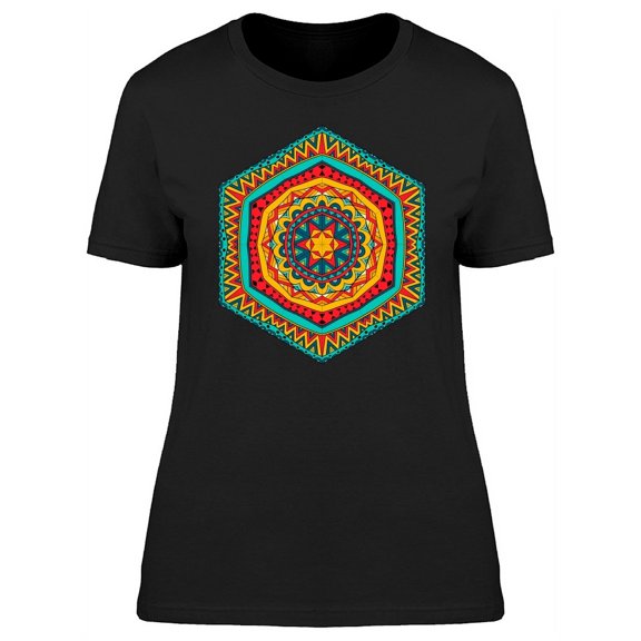 Colorful Floral Summer Mandala Tee Women's -Image by Shutterstock