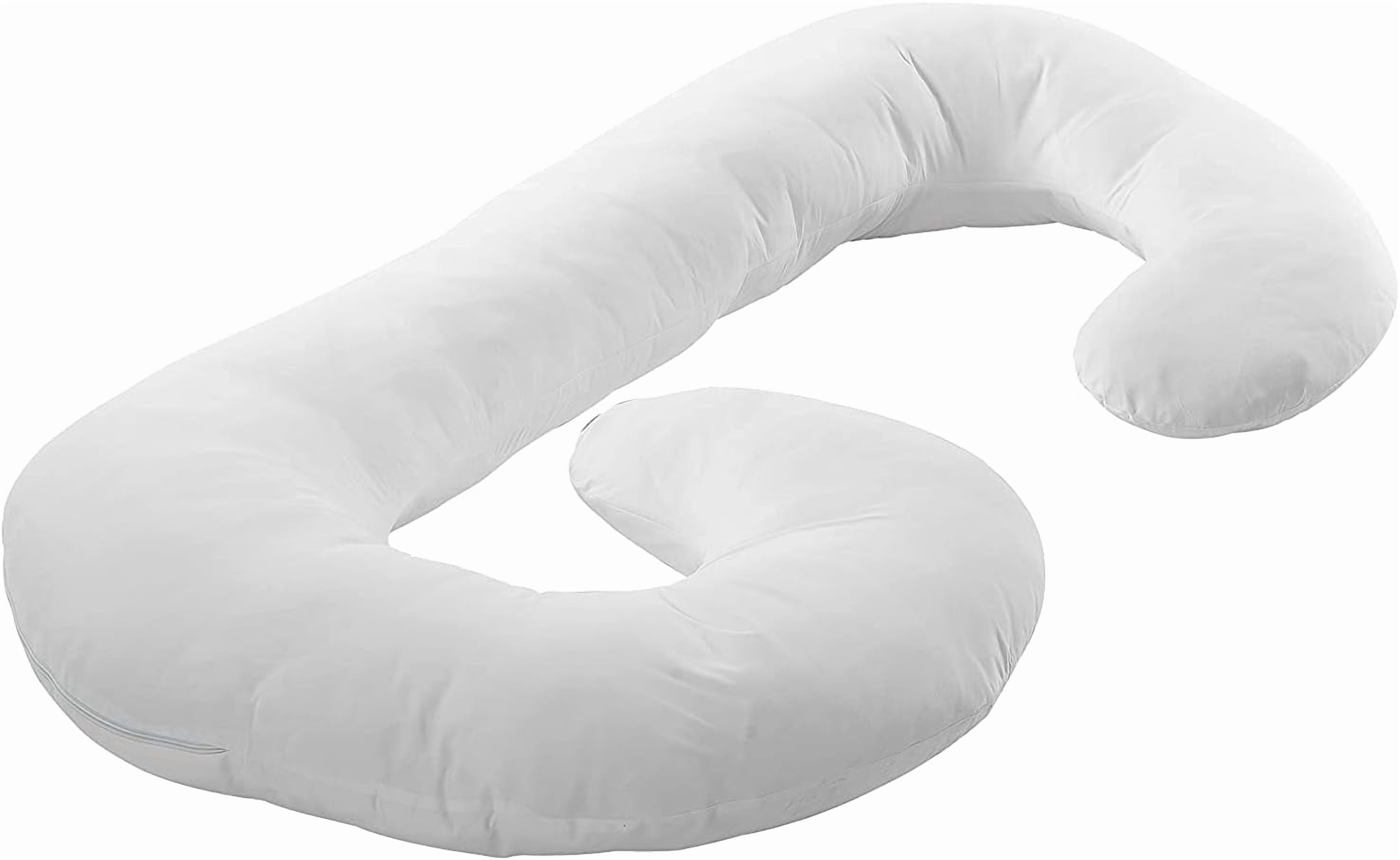 Pregnancy Pillows for Side Sleeping, J Shaped Maternity Body Pillow for Pregnancy, Soft Pregnancy Pillow with Jersey Cover for Head Neck Belly Support