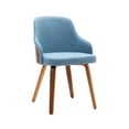 thumbnail image 4 of Porthos Home  Hye Dining Chairs Set of 2, Fabric Upholstery, Bentwood Legs Cream, 4 of 5