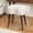 White, variant on Teddy Vanity Stool  Upholstered Makeup Chair With Sturdy Metal Soft Padded Ottoman Footrest Modern Accent For Bedroom Living Room Entryway (camel 17.7in H)