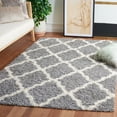 thumbnail image 3 of SAFAVIEH Dallas Logan Geometric Shag Area Rug, Grey/Ivory, 4' x 4' Square, 3 of 11