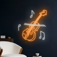 thumbnail image 2 of Handmadetneonsign Violin Led Sign, Violin Neon Light, Music Player Neon Sign, Music Led Light, 2 of 5
