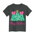 thumbnail image 4 of Ulanda Toddler Boy Girl Christmas Shirt Kid Xmas Tshirt Cotton Short Sleeve Tee Top (Grey, 9-10 Years), 4 of 6