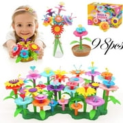 Flower Garden Building Toy for Kids - STEM Toys Pretend Play Gardening Activity Playset for Children's day Girls and Boys - Flowers Stacking Learning Games Gift for Toddlers Age 3 -7 Years Old