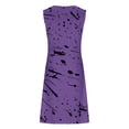 thumbnail image 5 of gbyLJF Night Out Dress for Women Floral Prom Dress Summer Date Night Dress Floral Dress Women Purple L, 5 of 5
