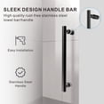 thumbnail image 6 of UKS04- 56-60 Inch x 66 Inch Sliding Frameless Bathtub Door, 3/8" Tempered Glass with Easy-Cleaning Coating, Stainless Steel Rollers & SGCC-Certified Stability, Bright Chrome, 6 of 7