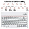 thumbnail image 6 of Aoub iPad 9th/8th/7th Generation Keyboard Case with Pencil Holder, Stand Folio Detachable Wireless Bluetooth Keyboard Cover, Soft TPU Back Smart Case for iPad 10.2 inch 2021/2020/2019, Pink, 6 of 10