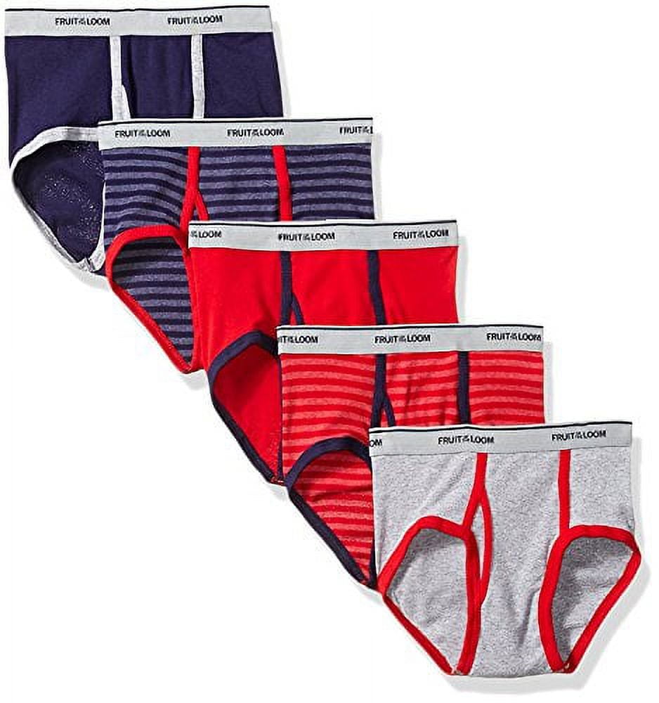 Fruit Of The Loom Boys' Fashion Brief (Pack Of 5) (Stripes and Solids,  X-Large/18-20) 