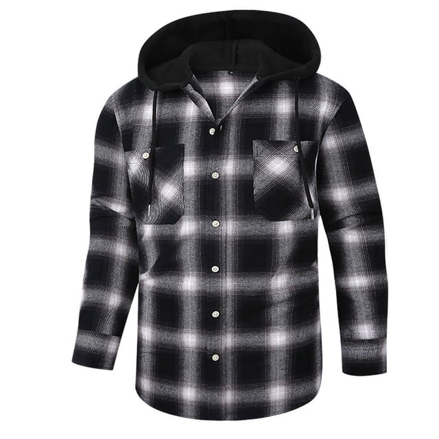 Blusa de manga larga con capucha, nueva moda informal, chaqueta de oveja con solapa, camisa de pana para hombre, blusa de manga larga con cuello vuelto, blusa para hombre