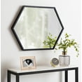 thumbnail image 5 of Kate and Laurel Laverty Modern Framed Hexagon Mirror, 22" x 31", Black, Contemporary Geometric Wall Decor, 5 of 7