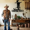 thumbnail image 3 of KAINSY Personalized Western Wall Decor Metal Signs, Rustic Cowboy Hat & Boot Silhouette, Cowboy Metal Name Sign Customized, Vintage Howdy Wall Art Gifts for Home Bedroom Speakeasy Decor Color07, 3 of 7