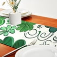 thumbnail image 5 of Coolnut St. Patrick's Day Green Clover Table Runner 18x72in,Coffee Table Runners, Dresser Scarf, Outdoor Short Small Dining Table Runners, Geometric for Dinner Parties, Wedding258 Home Decor, 5 of 6