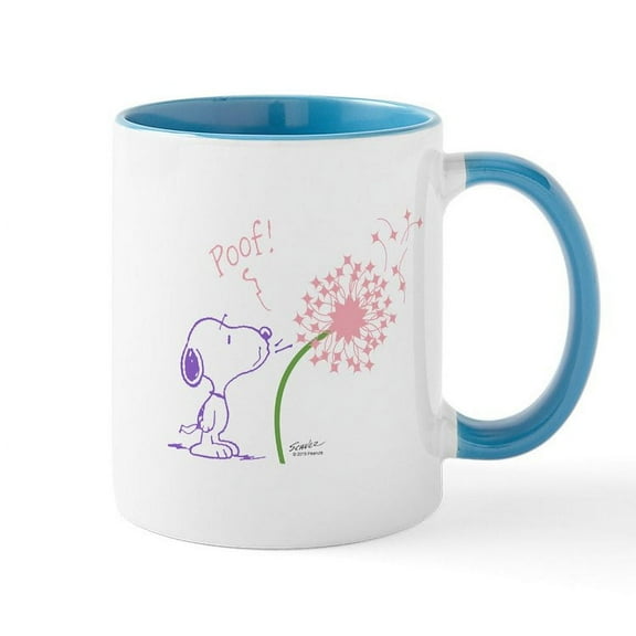 CafePress - Snoopy Dandelion Mug - 11 oz Ceramic Mug - Novelty Coffee Tea Cup