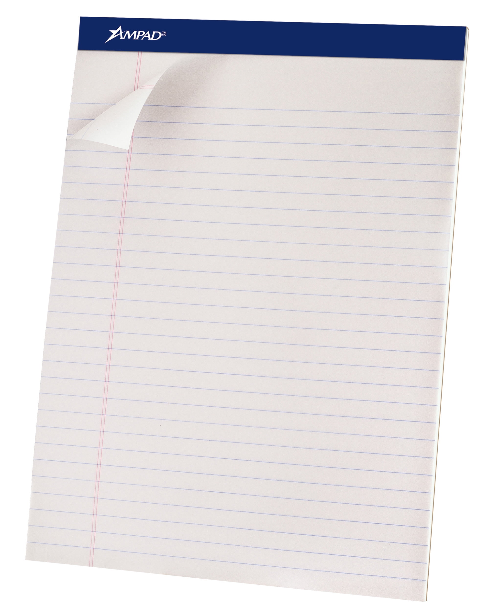 Product of Ampad White Letter Perforated Wide Ruled Pad 50 Sheets 12 Pk