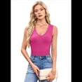 thumbnail image 3 of Camiseta Sin Mangas de Entrenamiento Informal de Verano para Mujer, con Cuello en V, Color Rosa S, 3 of 10
