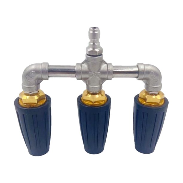 Fiudx Boquilla Giratoria, Hidrolimpiadora de Aleación de Latón, Limpiador de Pisos de Acero Inoxidable, Herramienta Eficiente para Lavado de Autos, Limpieza de Terrazas y Ventanas, Uso En El Jardín,