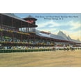 thumbnail image 2 of Art.com Saratoga Springs, New York - Racetrack View of Clubhouse, Band Stand Stretched Canvas Print Wall Art by Lantern Press, 18" x 12", 2 of 4