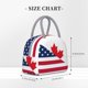 thumbnail image 2 of Easygdp USA Canada Flag Bolsa de Almuerzo Insulada Grande, Forro de Aluminio, Diseño Espacioso, a Prueba de Fugas, Ideal para Trabajo, Picnics, Viajes y Actividades al Aire Libre, 2 of 6