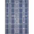 thumbnail image 1 of Bohemian Accent Rug - 7 ft. 10 in. x 10 ft., Midnight Blue, Waterproof Rug with Geometric Pattern, UV Protected Rug for Garden, Patio, Backyards, 1 of 8