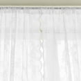 thumbnail image 6 of Lace Semi Sheer Privacy Light Filtering Transparent Grommet Short Thick Cafe Curtain Tiers for Small Windows, Kitchen & Bathroom, 1PC, White, W 57.08" * L 39.37", 6 of 9