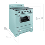 Unique Classic Retro 30 3.9 Cu/ft Freestanding 5-Element Electric Range with Convection Oven