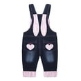 thumbnail image 2 of KIDSCOOL SPACE Baby 3D Bunny Cartoon Soft Cotton Knitted Jeans Overalls 4T, 2 of 6