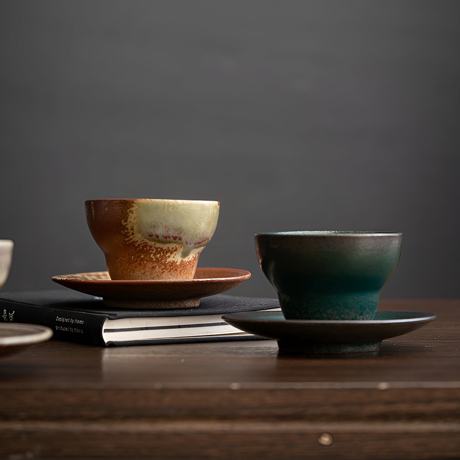 ACDANC 2026 New Coffee Cups Ceramic Unique Aesthetic Ceramic Mug Ceramic Glaze Coffee Mugs for Coffee Tea Espresso Breakfast Office Home Gradient Brown 150Ml