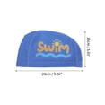 thumbnail image 4 of Unique Bargains 1 Pc Knitted PU Letter Printed Swim Cap Blue, 4 of 6