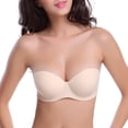 thumbnail image 2 of Voska Women's Convertible Strapless Backless Bra Seamless Push Up Underwire Bra Complexion A, 2 of 6