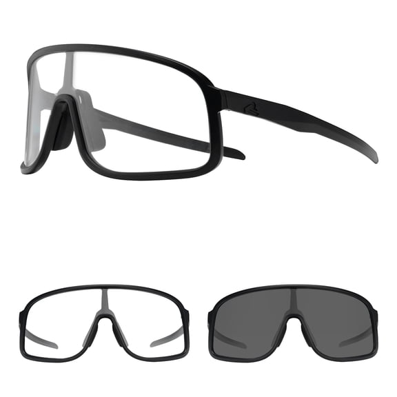 ROCKBROS Polarized Sports Sunglasses UV400 Lightweight | Photochromic Adaptive Lens, 0.99oz Ultralight Oversized Sun Glasses Men Women Bike Glasses Gift for Cycling Running Hiking Fishing