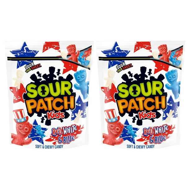 2 Pack | Sour Patch Kids 4th Of July Red White & Blue Candy 1.9 lb. Bag ...