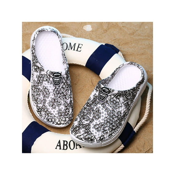 Wazshop Men Summer Hollow Out Beach Sandals Clogs Shoes Breathable Water Garden Women Lady Slippers