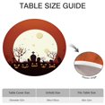 thumbnail image 6 of Pumpkin Themed Stretchable Round Tablecloth - 52 Inch Elastic Edge Halloween Cover for Dining Room Party Decor, 6 of 6