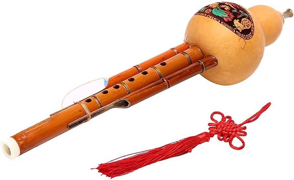 Professional Bamboo Hulusi,Gourd Cucurbit Flute,Chinese Handmade Ethnic Musical Instrument With Case For Beginner Music Lovers[Energy Class A],Key Of C