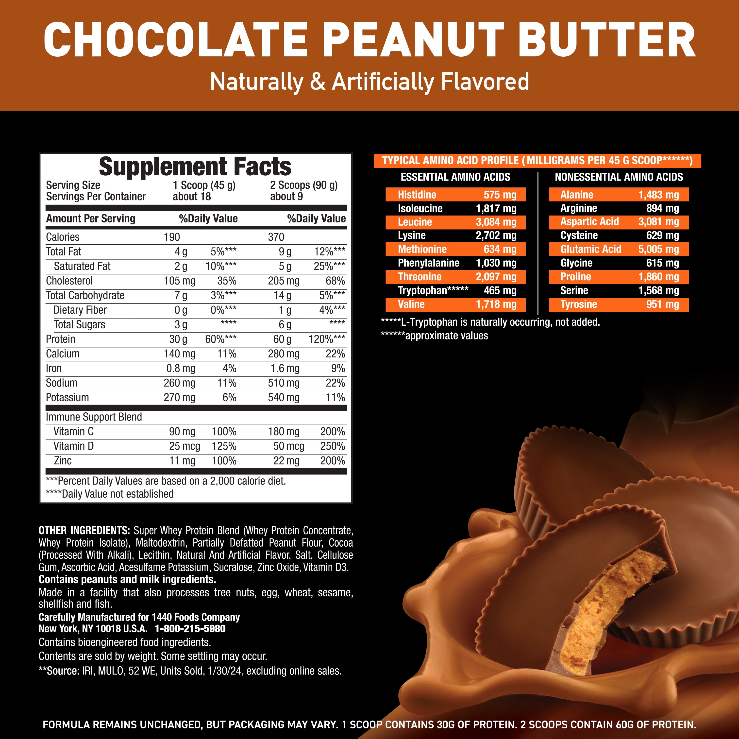 Body Fortress Super Advanced 100% Premium Whey Protein Powder, Chocolate Peanut Butter, 1.78lbs (Packaging May Vary)